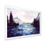 Paysage de montagne avec forêt de grands sapins - peinture sur toile-67228096-67228097