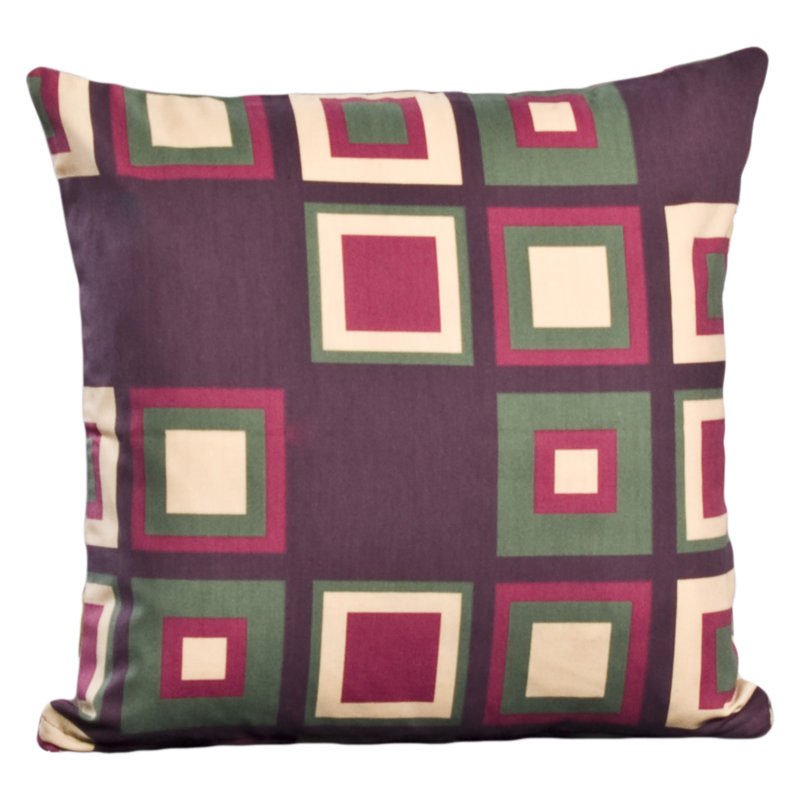 Gridlock Patchwork Reversible Throw Pillow, 16"