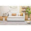 Lit de jour rembourré avec couchette simple pour canapé-lit, pas de sommier tapissier, tissu en lin-1875460035