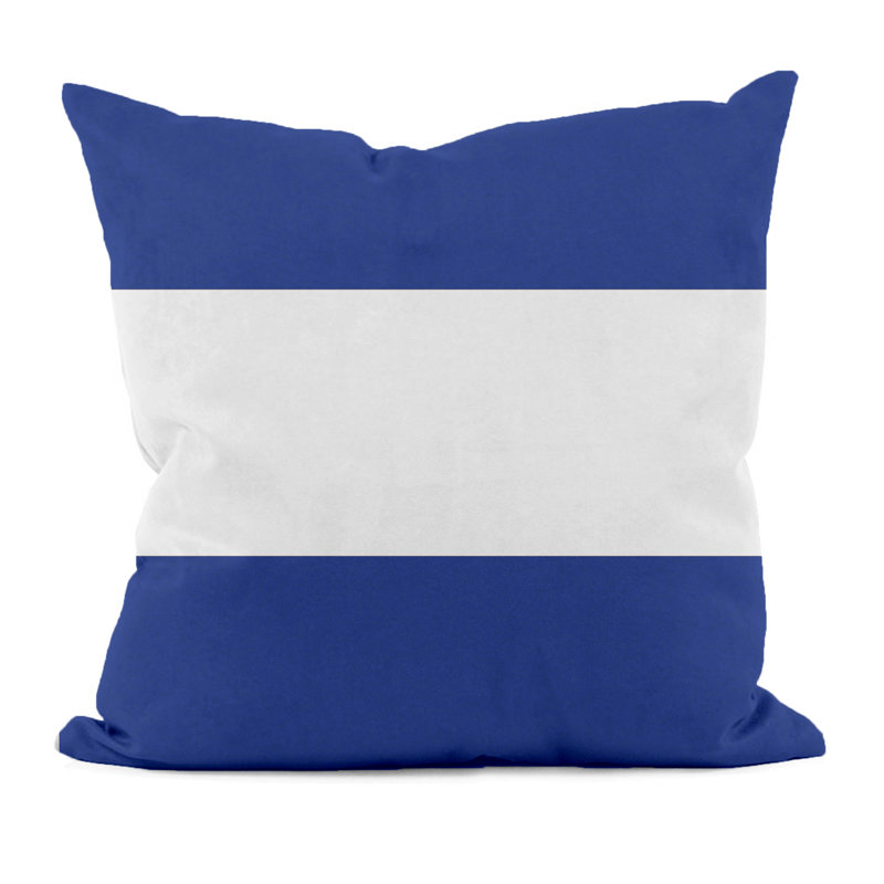  Housse et insert de coussin carré Big Stripe, Bleu éblouissant, 16 po x 16 po