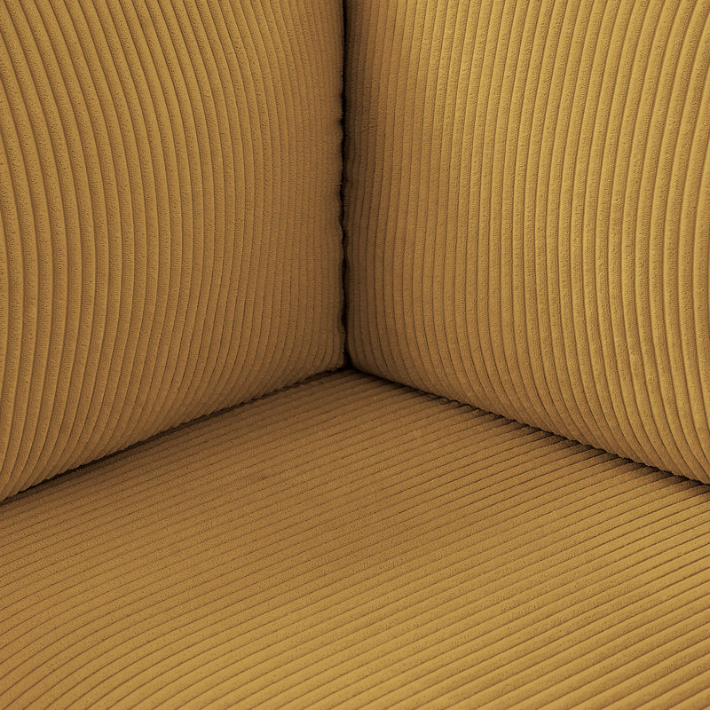 Corduroy Sectional Reversible, Ginger