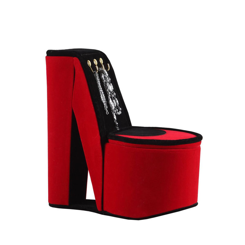 Boîte à bijoux irisée, Rouge