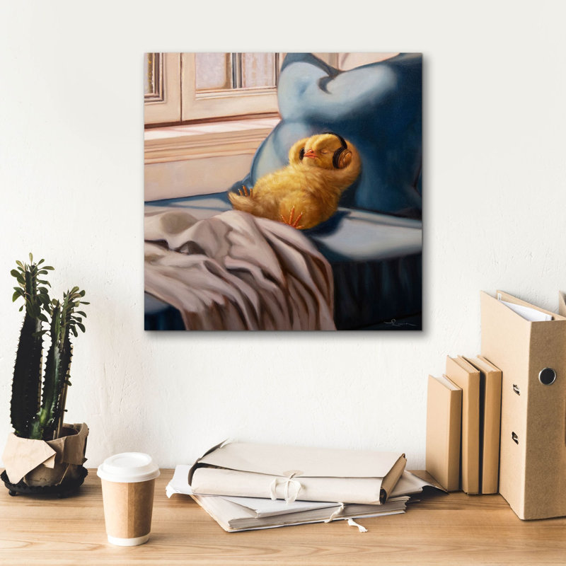 Toile épique Graffiti «Cozy Beats» par Lucia Heffernan, 18 po x 18 po, H 18 po x l 18 po