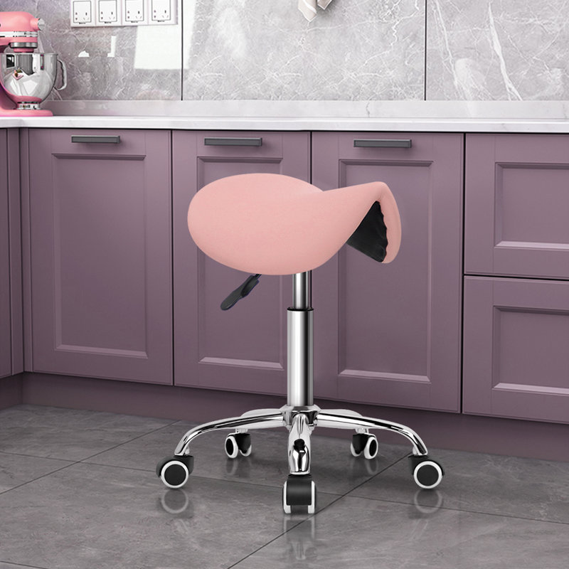 Tabouret de laboratoire à hauteur ajustable, Rose