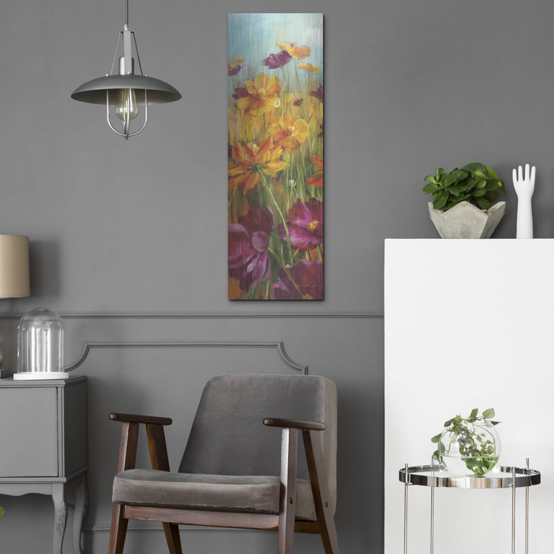 Lark Manor ™ «Cosmos In The Field 2» par Danhui Nai, art mural en métal, H 36 po x l 36 po