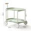 Lune chariot de rangement (vert) Nordic Internet célébrité chariot mobile cuisine simple double tablette de rangement salon canapé