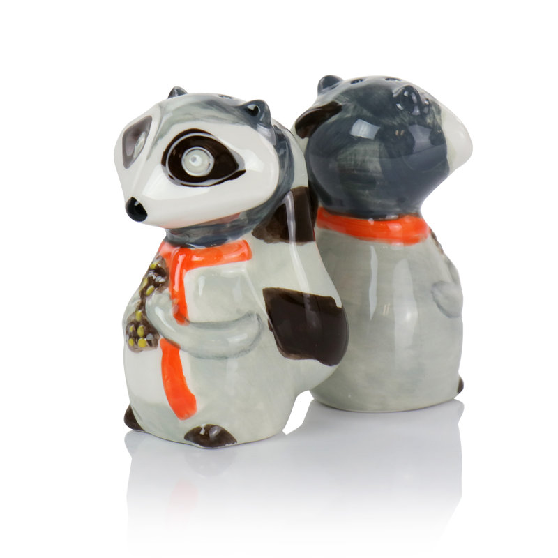 Gibson Home Raccoon Salt & Pepper Shaker Set