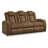Faux Leather Power Reclining Sofa-1782957595