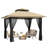 10X10 Gazebo, Outdoor Patio Gazebo With Mosquito Netting, Double Roof Metal Gazebo, Canopy For Backyard Covered Patio, Heavy Duty Gazebo Outdoor For Garden Deck Lawn，Black / Gray / Khaki / Navy Blue-124949854-126133271