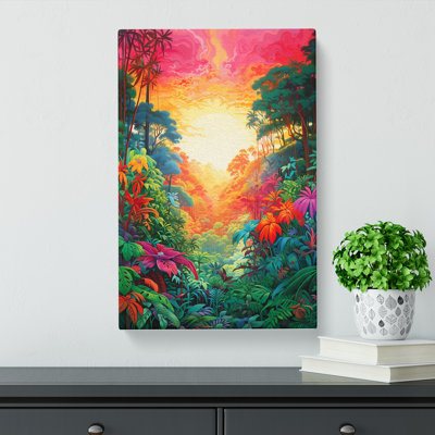 Jungle Colour Field - Wrapped Canvas