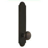 Grandeur Arc Tall Plate Privacy with Fifth Avenue Door Knob