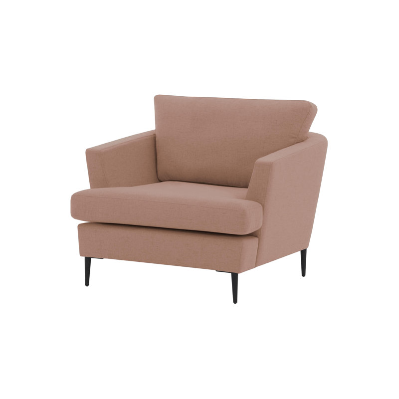 Jovany Velvet Armchair, Pink Beige