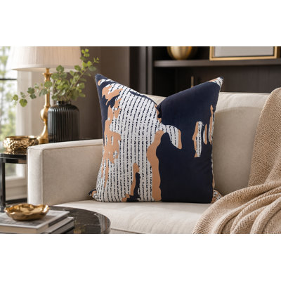 Housse de coussin carré en velours Azzitta