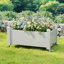 Boîte à fleurs surélevée en résine avec jardin 17,74 "h