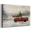 «Red Barn Winter», toile tendue avec châssis-968701445