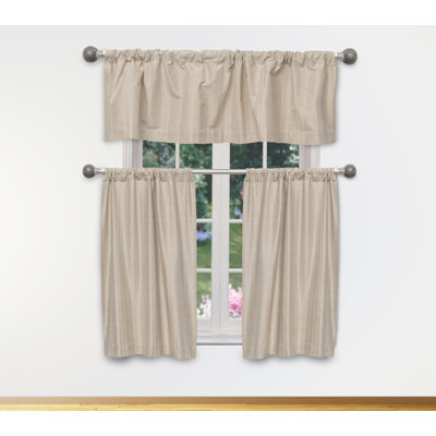 Rideau de cuisine en coton uni 58 "Lavoir