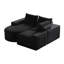 Canapé modulaire incurvé en chenille de 99 pouces avec méridienne, canapé modulaire en forme de L avec sièges profonds, canapé modulaire en chenille pour le salon et la chambre à coucher, aucun assemblage requis-129743694-129743693
