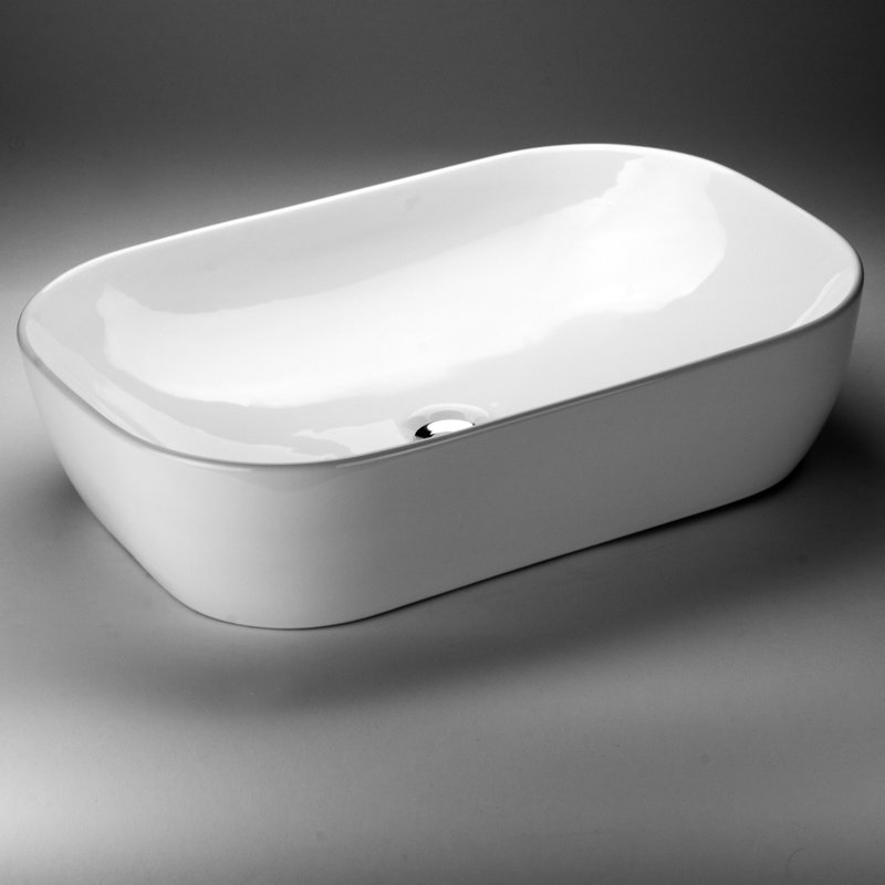 Lavabo de salle de bain ovale en céramique pour bateau Ricasso