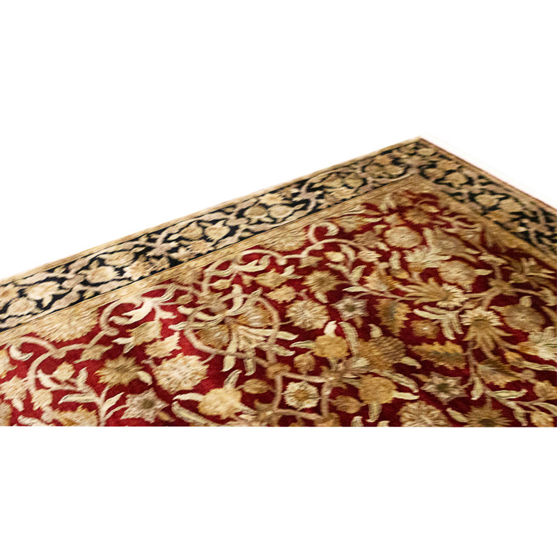 High-Quality Hand-Knotted Red And Black Area Rug