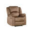 Fauteuil inclinable électrique recouvert de tissu avec plateau-coussin, fauteuil de salon moderne, brun clair-577596192