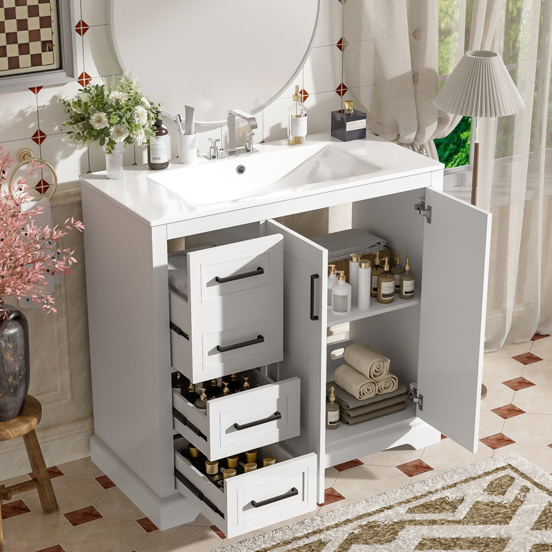 Meuble-lavabo moderne 36 "avec lavabo en céramique