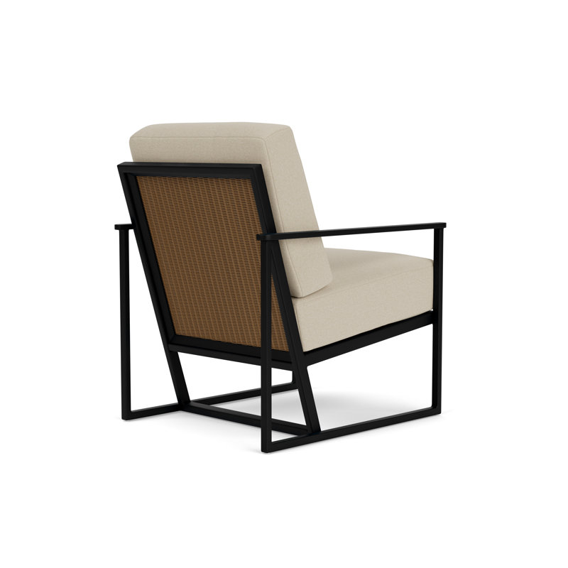 Summit Outdoor Lounge Chair, Ebony, Hickory, Rumba Straw