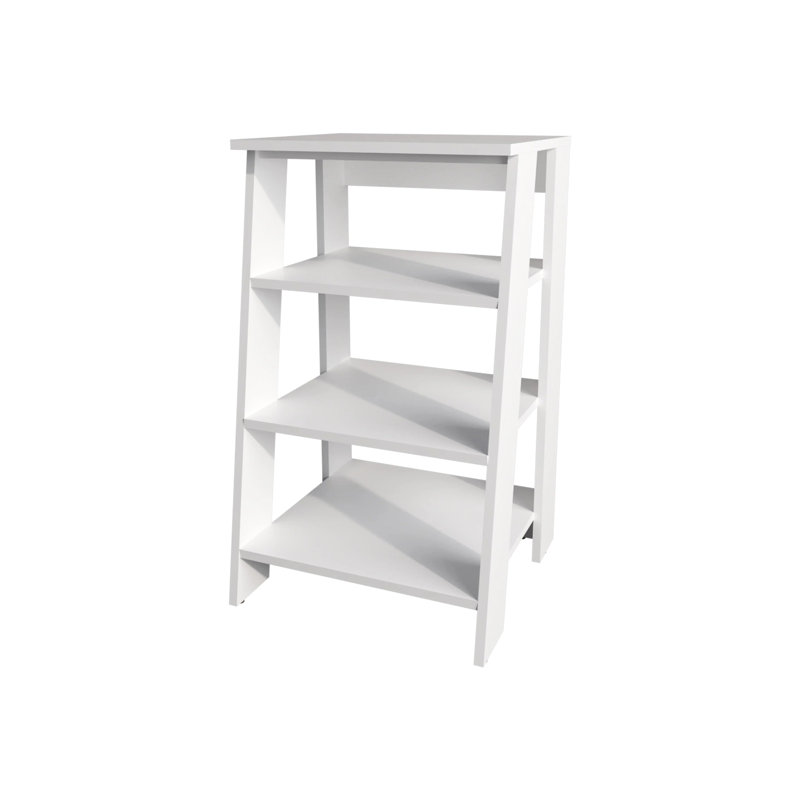 Étagère de salle de bain blanche autoportante avec 4 tablettes pour un rangement bien rangé, Blanc
