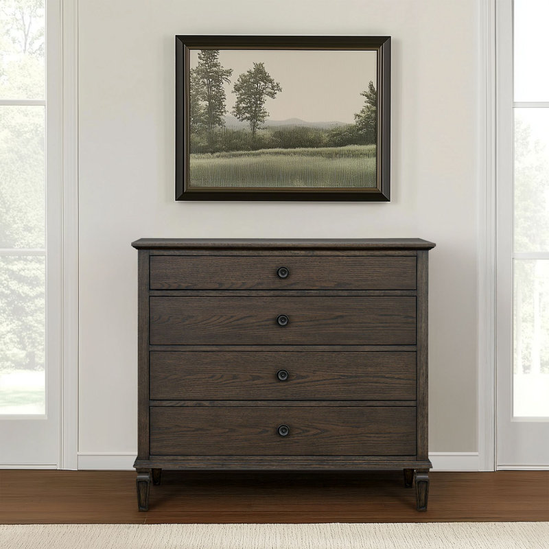 Commode 4 tiroirs Victoria, Brun antique