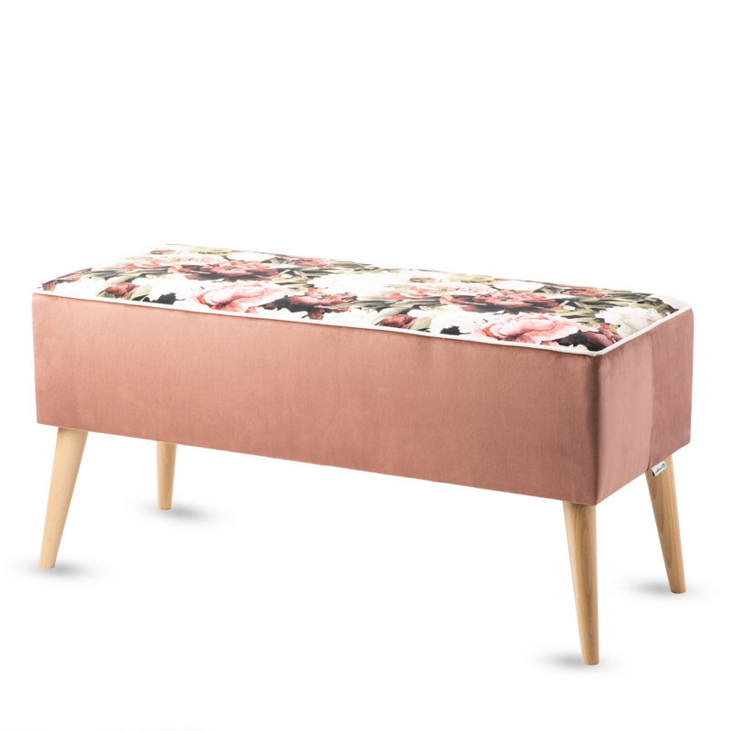 Saxonburg Upholstered Bench, 47 H x 100 W x 30 D cm, Pink