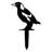 Elegant Black Metal Decorative Garden Object, 14.6 x 9.1 inches | 100% Metal Construction, Thickness: 0.06 inches | No Assembly Required, Durable & Stylish Accent for Outdoor Spaces, Perfect for Garden Decor-363616553