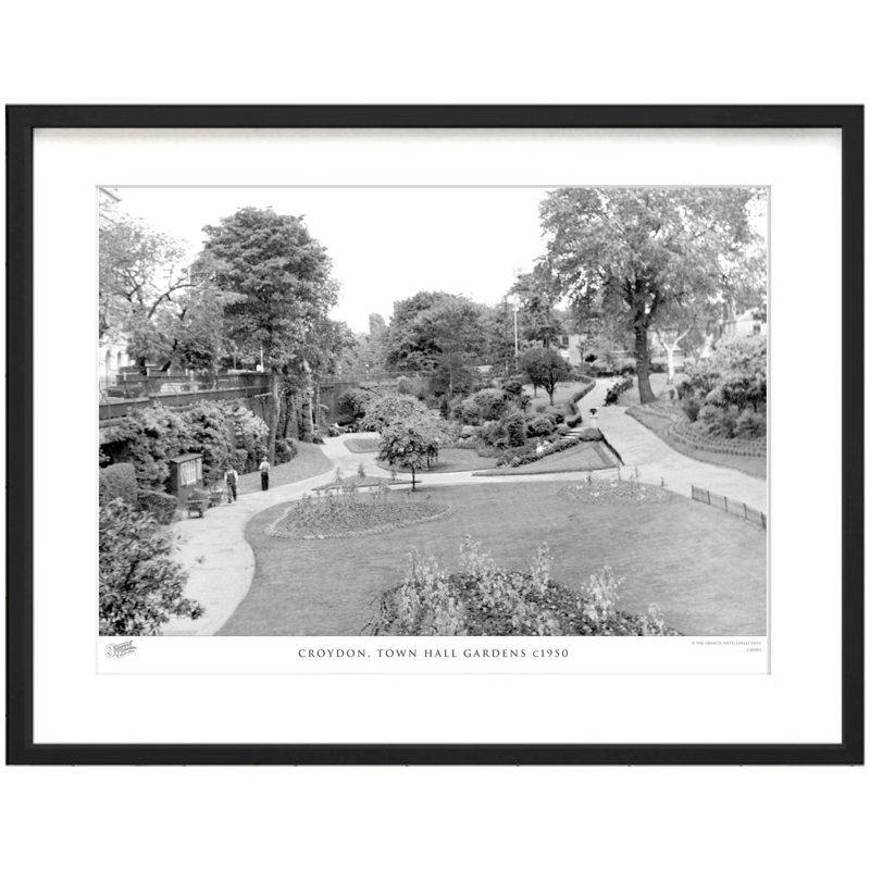 Croydon, Town Hall Gardens C1950 by Francis Frith - Single Picture Frame Print, 40cm H x 50cm W x 2.3cm D