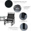 Balancelle avec chaises coulissantes et table centrale Backyard 2 de Backyard - Fauteuil de jardin noir, finition