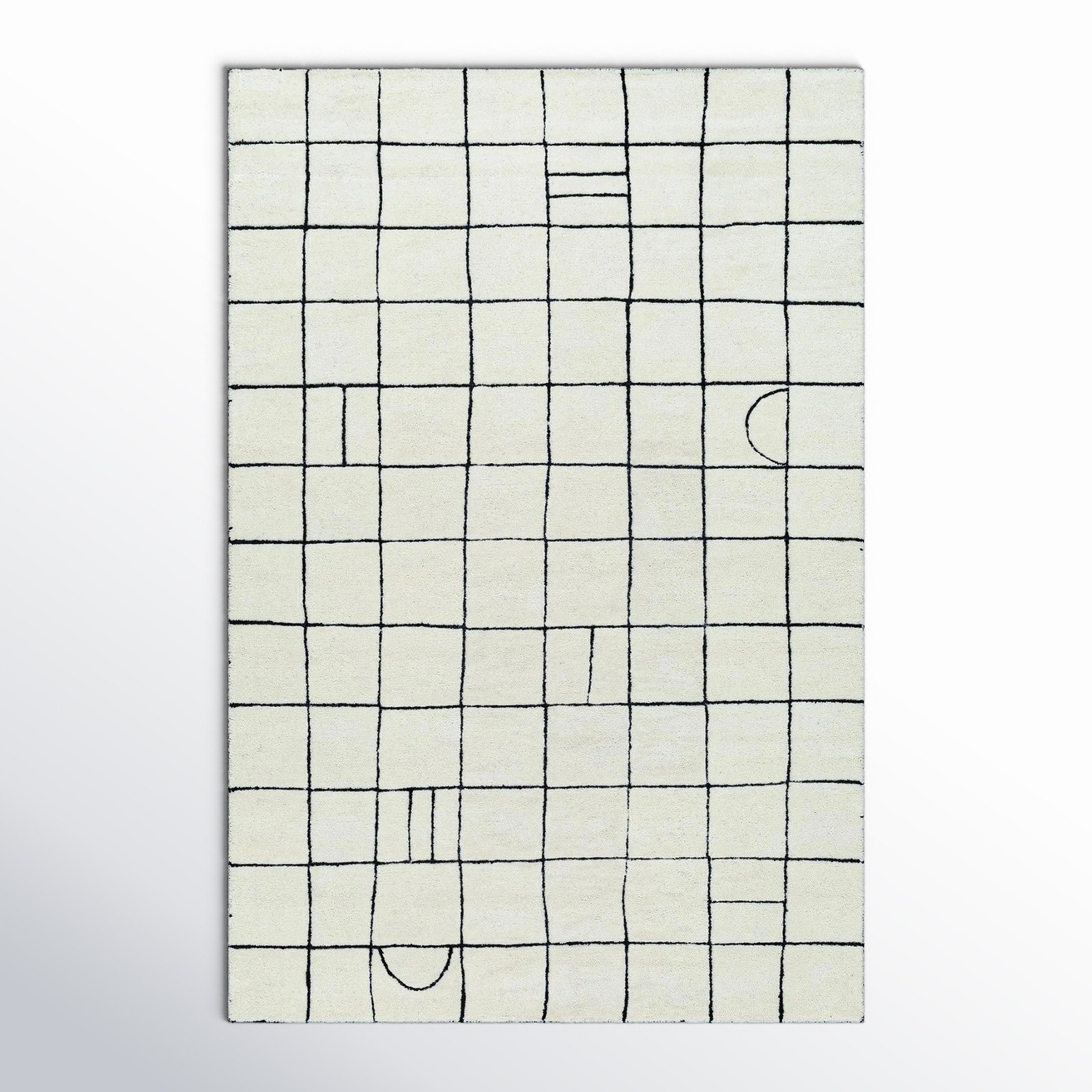 Amberwood Hand Tufted Wool Rug, Rectangle 5' x 7'6"