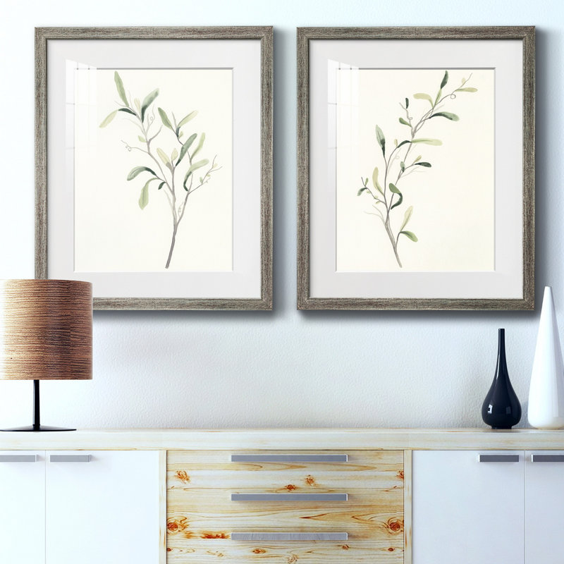 «Spindle Sprig III», ensemble de 2 reproductions d'art sur toile encadrées