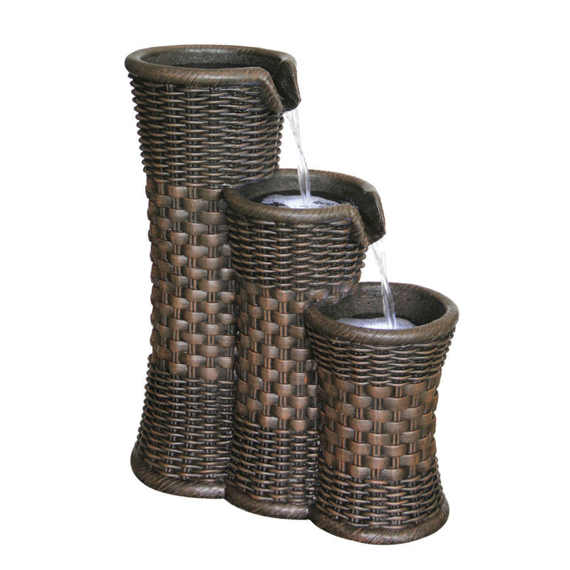 Cresswell Weather Resistant Floor Fountain with Light