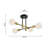 Rensselear 4-Light metal Modern Linear Sputnik Flush Mount