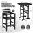 5 Piece Patio Bar Set Black, 1 Table, 4 Chair-87827817