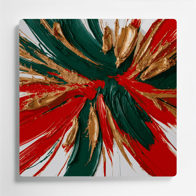 «Lyrical Abstraction 53», art mural en métal brun, H 12 po x l 12 po