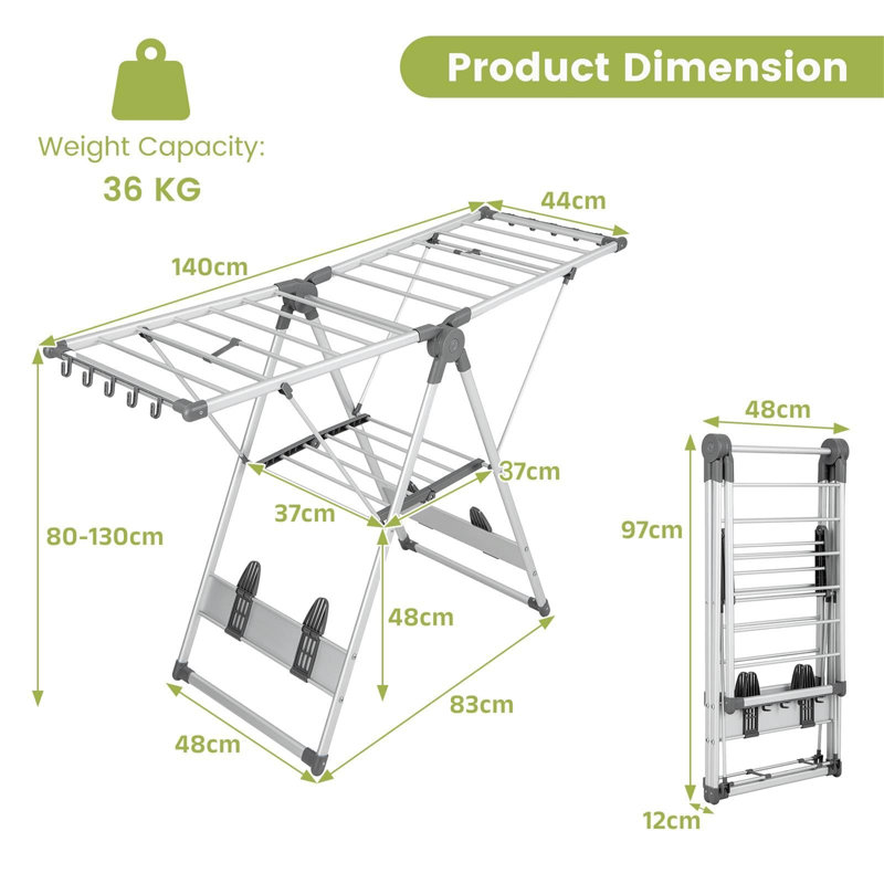 Metal Foldable Gullwing Drying Rack