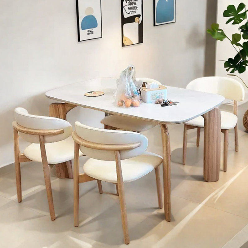Table de style moderne en bois de frêne, H 29,53 po x L 70,87 po x l 35,43 po