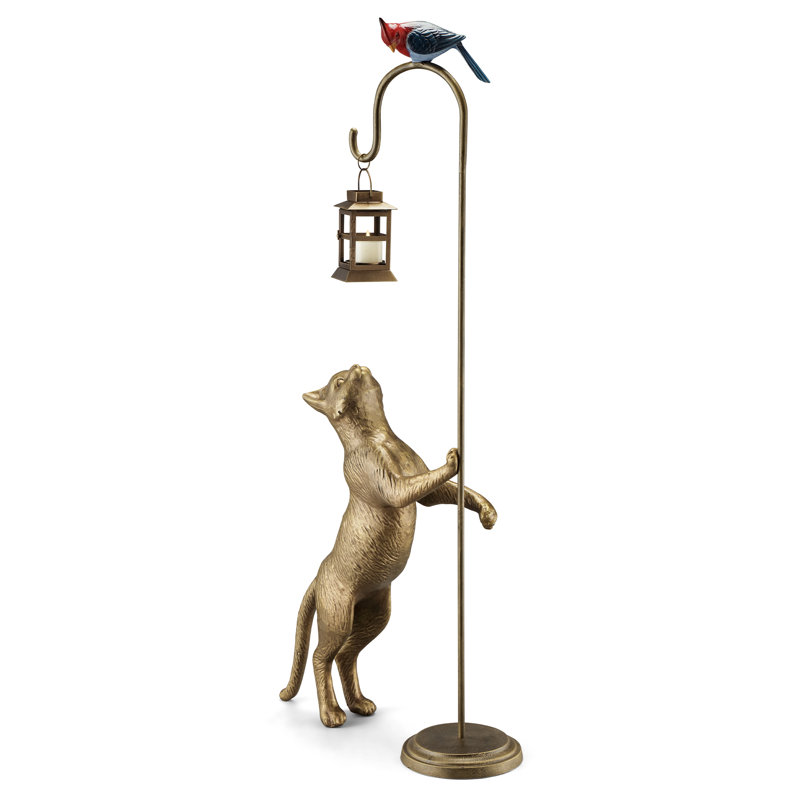 Cat Bird Garden Statue
