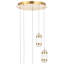 Bieger 5 - Light Gold LED Cluster Pendant