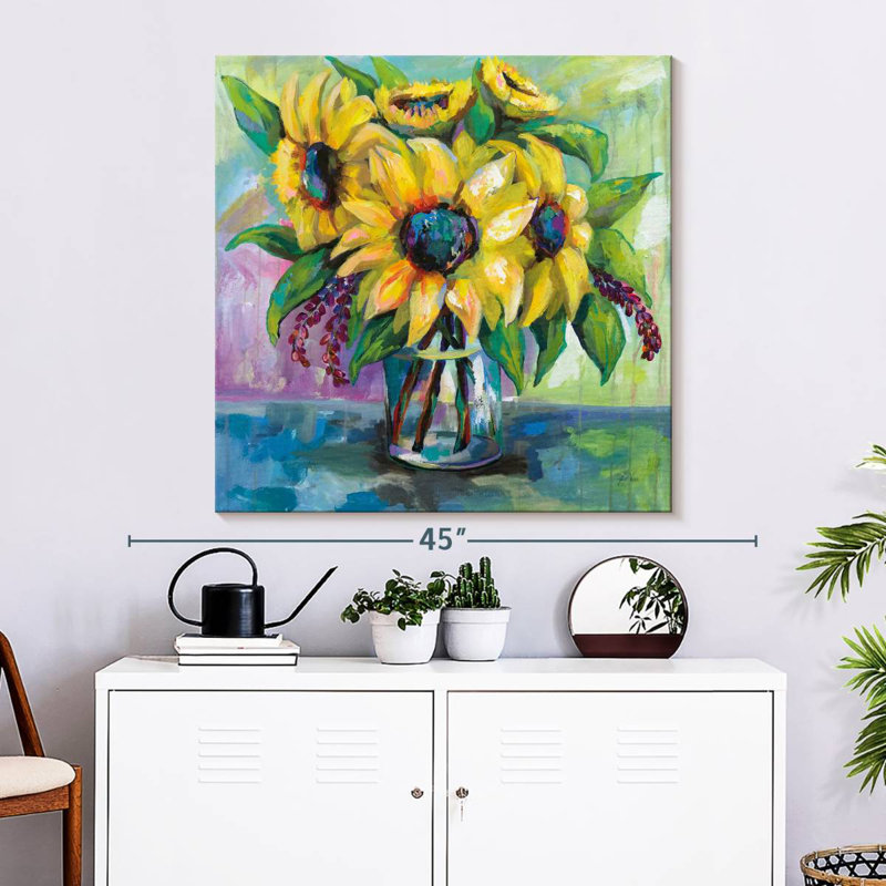 Harnek Summer Sunflower In Vase, 20" H x 20" W