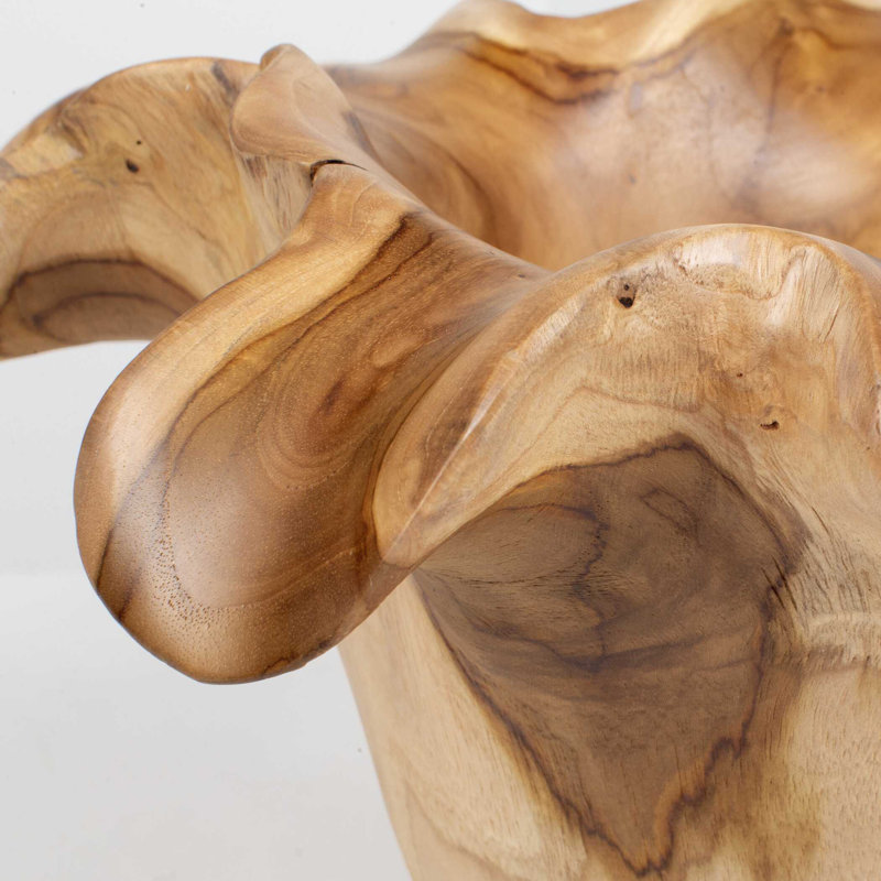 Bol d'extérieur naturel en teck Uttermost