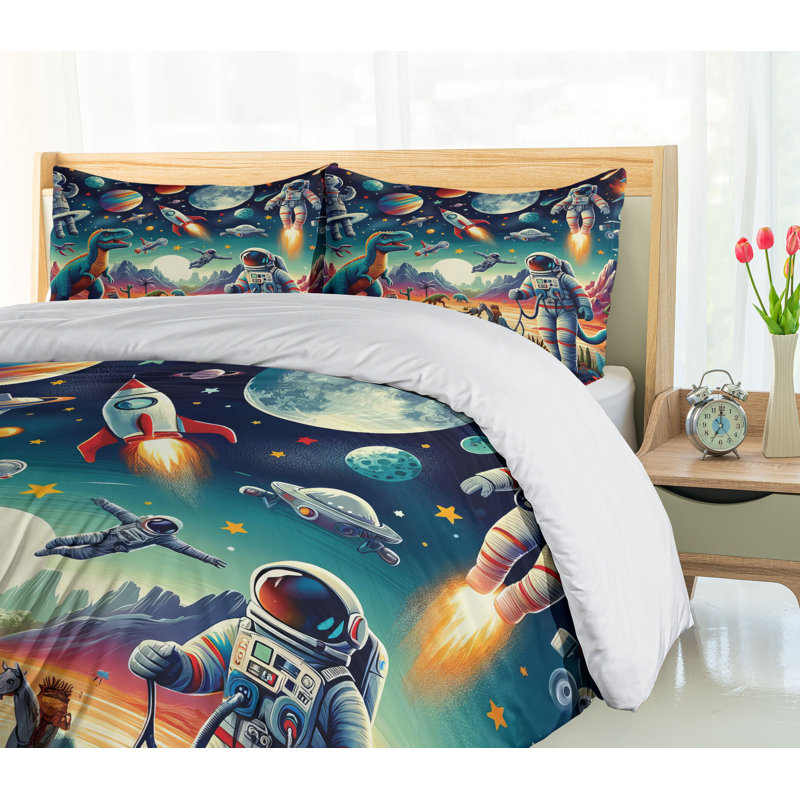 Ensemble de housse de couette en microfibre, Housse de couette pour grand lit et 2 taies décor