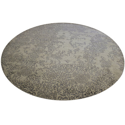 Yariel One-of-a-Kind 8.0x8.0 Round Area Rug Blue