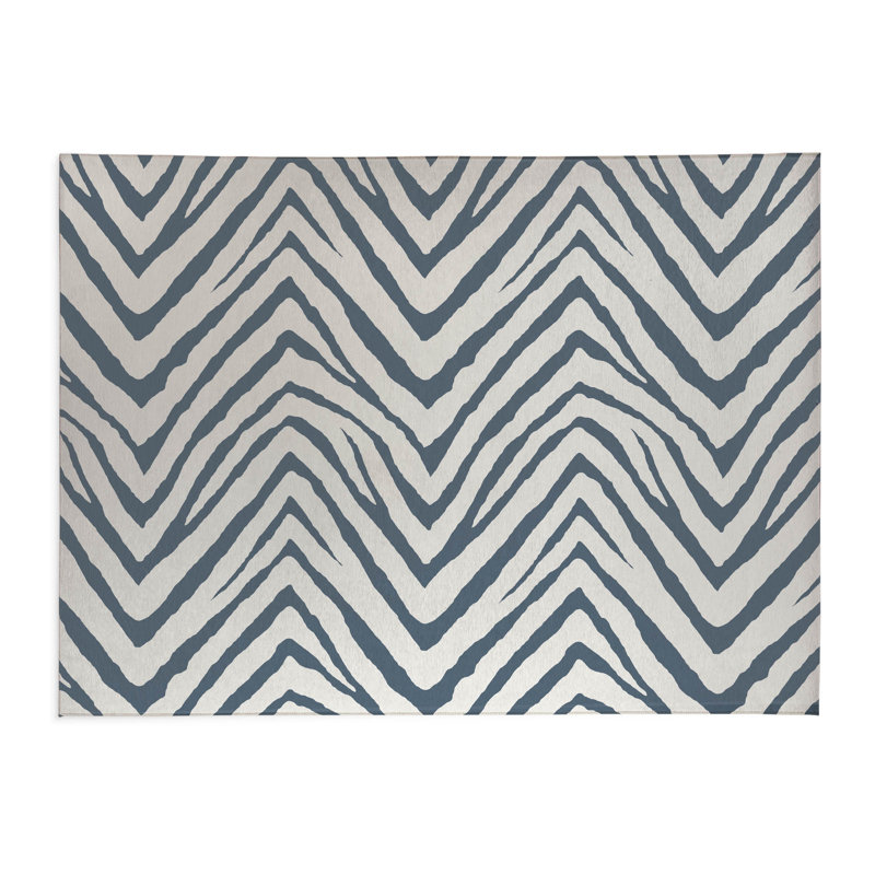 Paillasson Zebra, Bleu, L 60 po x L 84 po