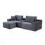 Canapé modulaire modulaire avec assise profonde, tissu en velours côtelé, porte-gobelets, ports USB, boîte de rangement et repose-pieds mobile pour le salon, aucun assemblage requis-1692742151