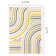 Fresno Cream Blue Yellow Curved Lines Area Rug