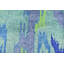 Tapis en laine noué à la main bleu / vert / rose Ikat